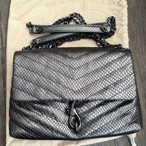 Rebecca minkoff edie chevron crossbody in anthracite